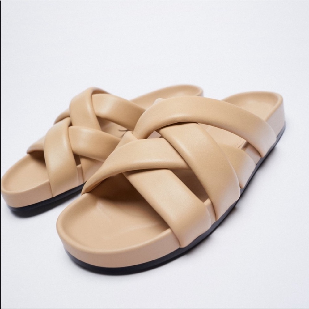 ✨ NEW ✨ ZARA Sheep Leather Sandals